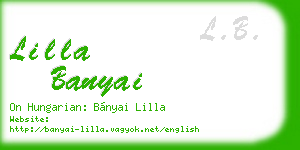 lilla banyai business card